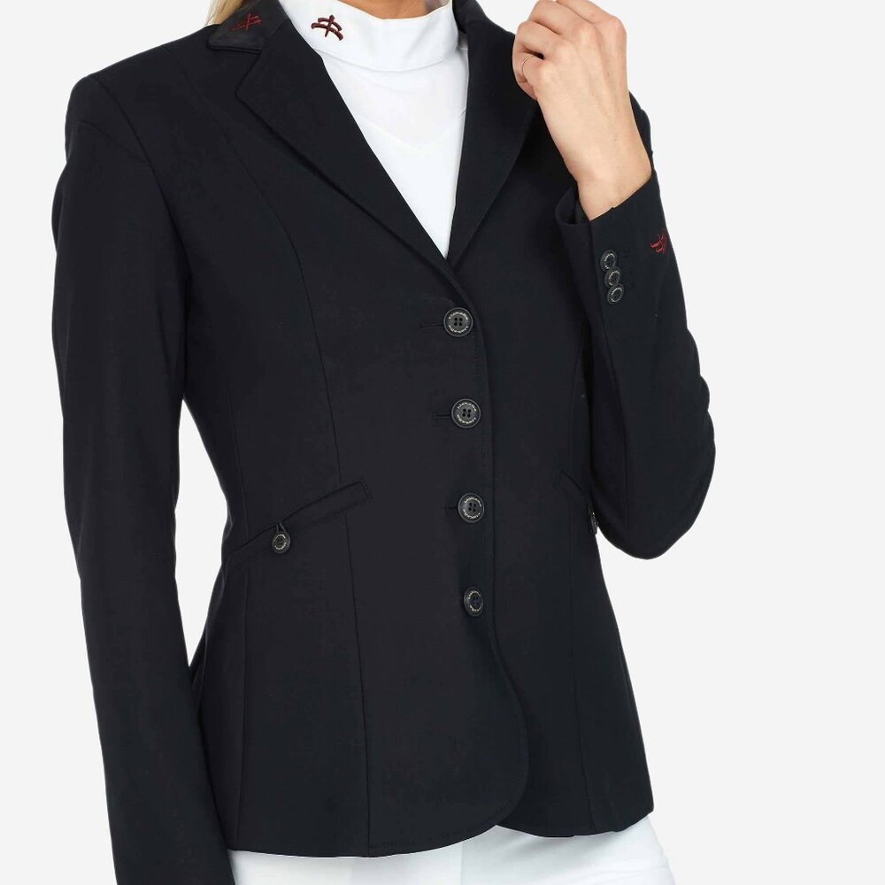 NWT MakeBe Black Cindy Show Coat - Size 44
